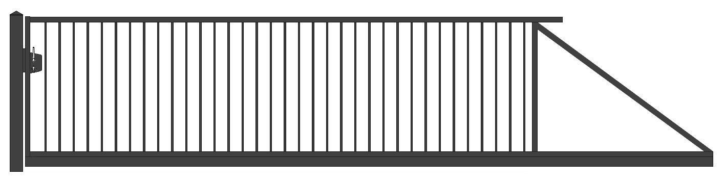 Agat2 Schiebetor o. A. Abmessung 120x400 rechts